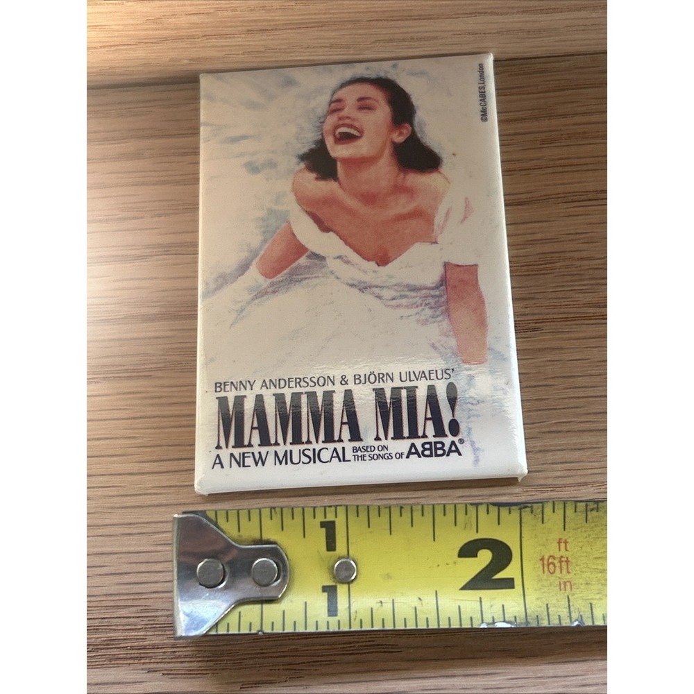 Vintage Refrigerator Magnet Mama Mia Musical In London Judy Craymer Lisa Stokke - Picture 3 of 4
